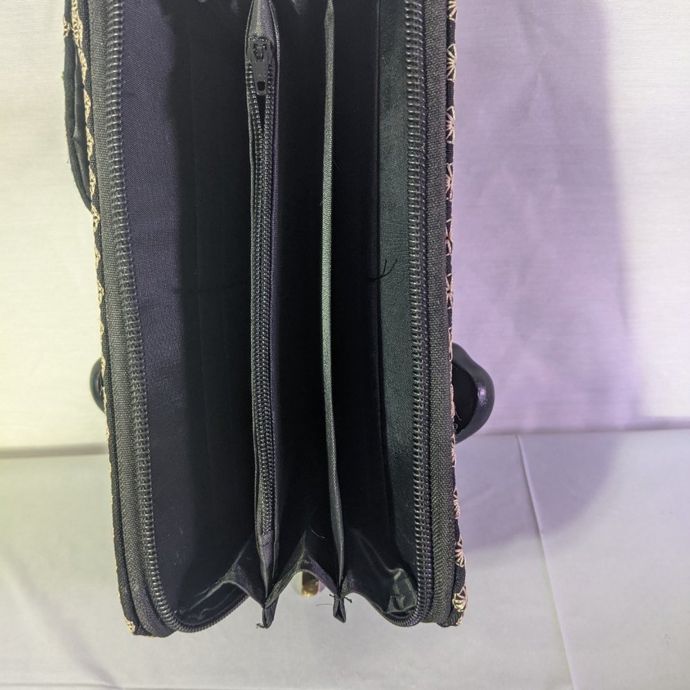 Embordered Rose Wallet - Picture 2 of 2